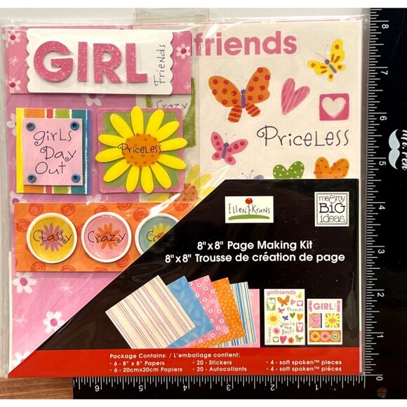 Me&My Big Ideas 8x8 Girl Friends Scrapbooking Page Kit by Ellen Krans PX-209 - Picture 1 of 2